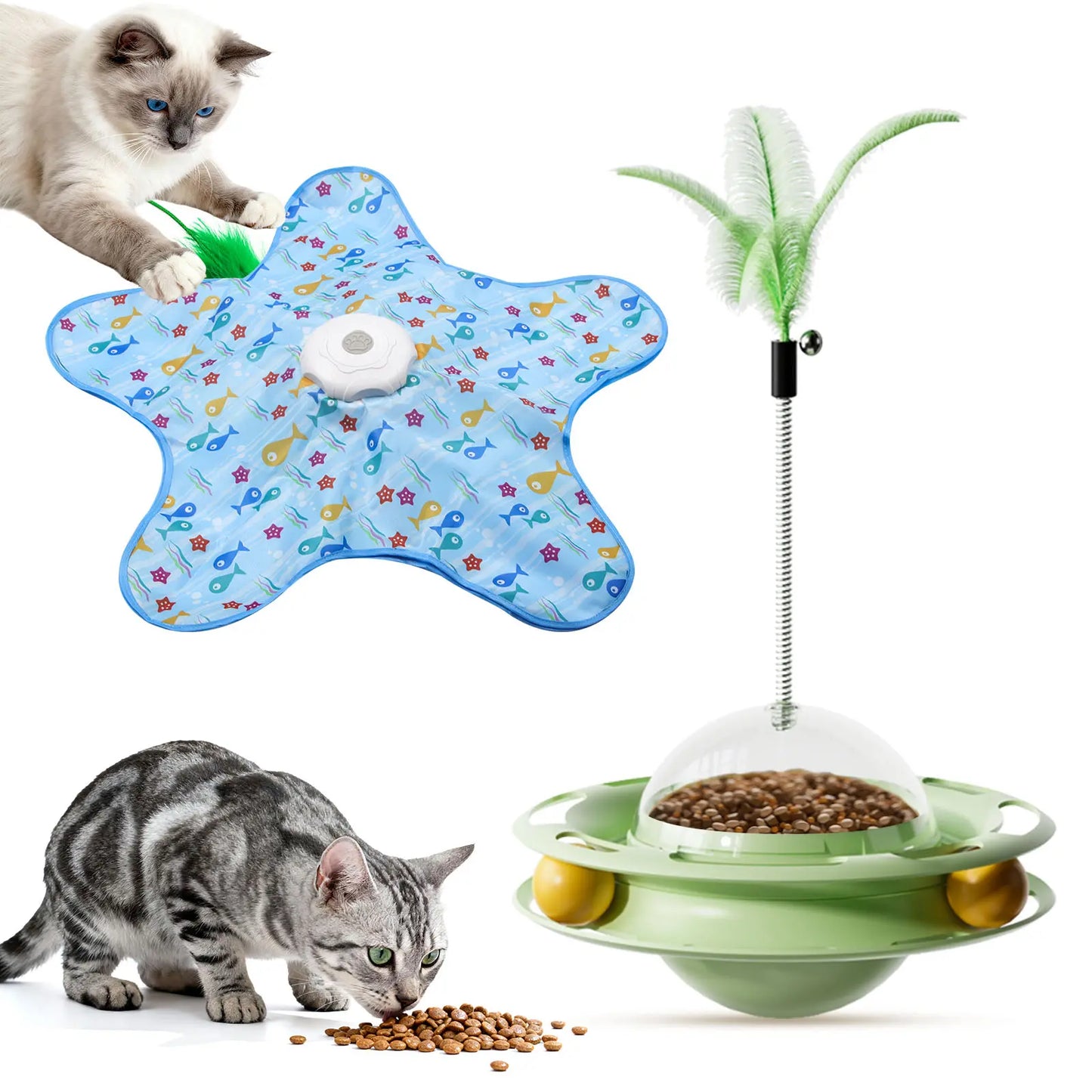 Interactive Rechargeable Feather Hunting Toy for Cats - Automatic Hide and Seek Indoor Exercise and Boredom Relief for All Breeds