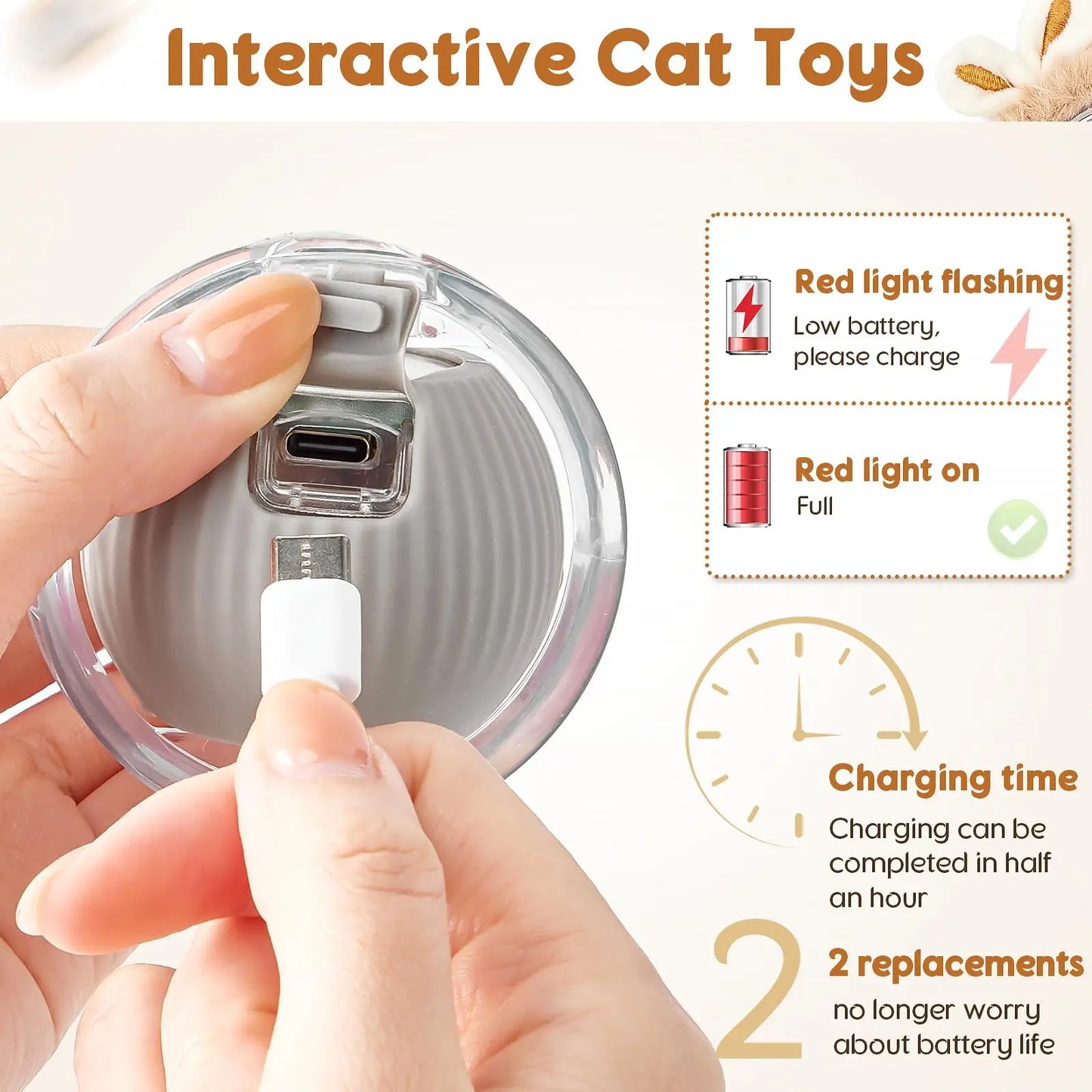 Interactive Cat Toy: Hide and Seek Game Mat with Automated Rolling Ball for Endless Indoor Fun