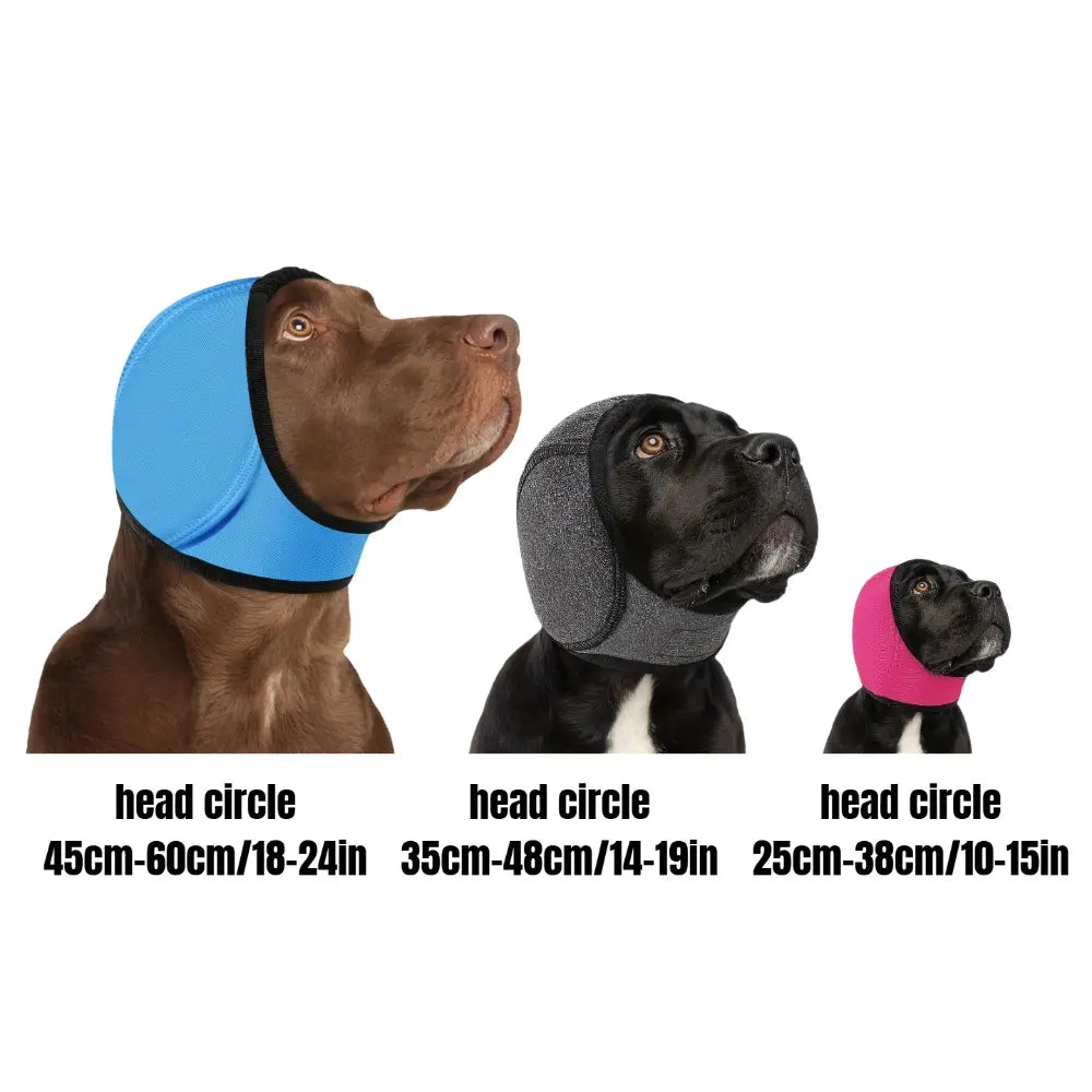 Dog Ear Protection Earmuffs and Bandana Set for Noise Reduction and Hearing Safety - Adjustable, Breathable Soft Material, Perfect for Swimming and Beach Activities