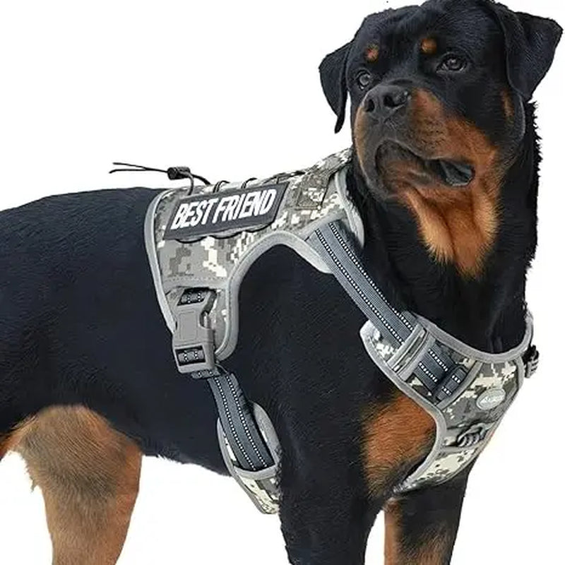 Auroth Tactical Dog Harness - Versatile Walking and Safety Harness for Small to Large Dogs, Durable and Reflective, Adjustable No-Pull Design, Ideal Pet Supplies