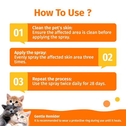 Cassiel Pet Hot Spot and Wound Relief Spray for Dogs and Cats - Natural Soothing Formula for Clean, Soft Skin and Reduced Itching - Enhanced Packaging