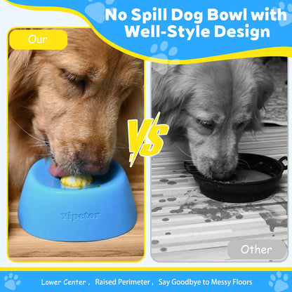 Yipetor Slow Feeder Dog Bowl with Integrated Rolling Ball for Liquid Treats, Spill-Resistant Bone Broth Licking Bowl, Versatile Puppy Yogurt Feeder Suitable for All Breeds and Dietary Supplements