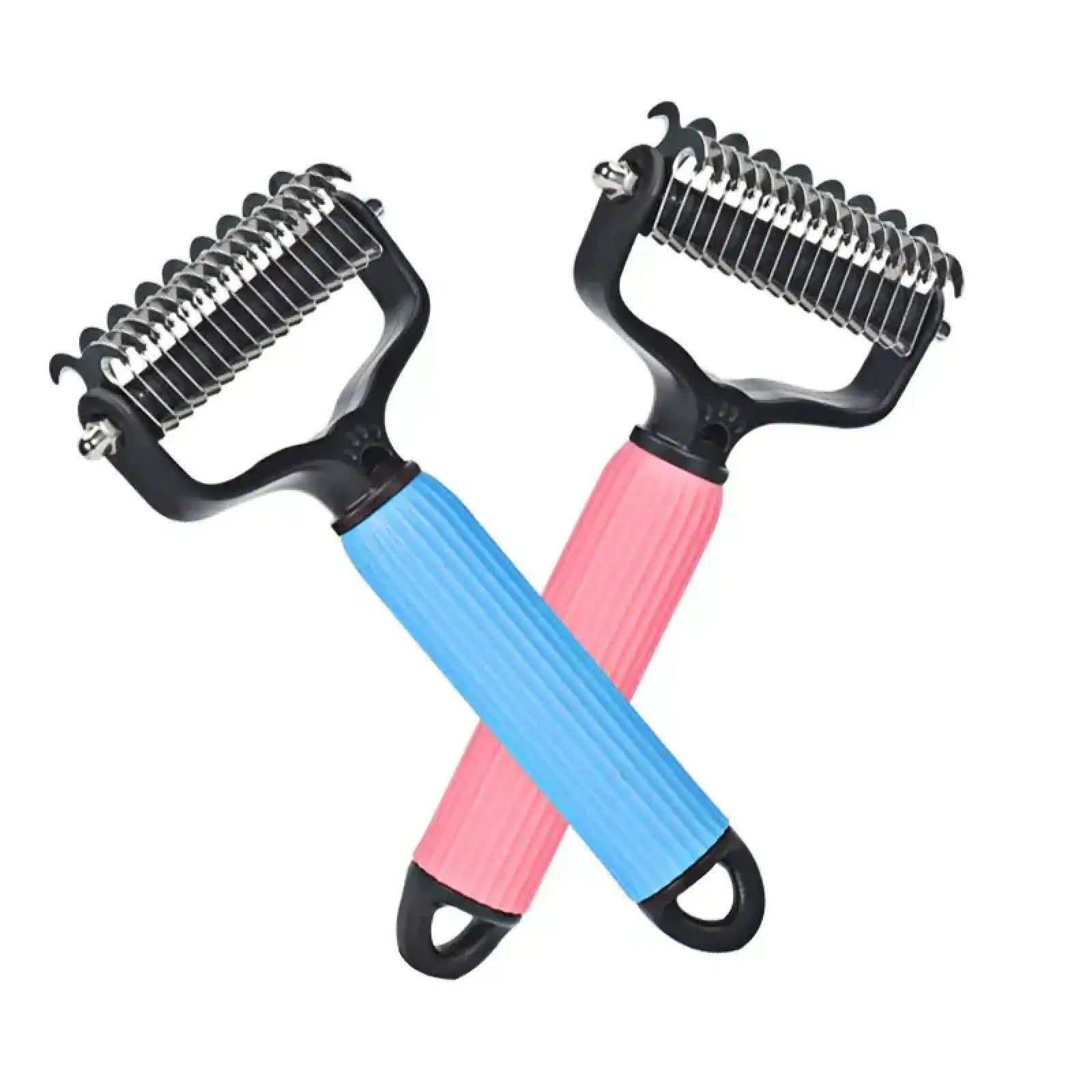 Professional Pet Grooming Tool - Universal Detangling Comb for Dogs, Stainless Steel Double-Sided Design for Efficient Shedding and Matted Hair Removal, Essential for Daily Coat Maintenance.