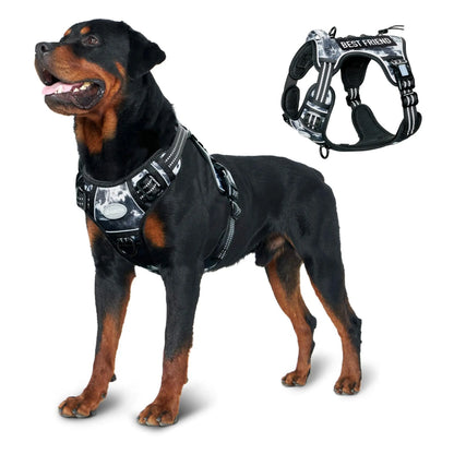 Auroth Tactical Dog Harness - Versatile Walking and Safety Harness for Small to Large Dogs, Durable and Reflective, Adjustable No-Pull Design, Ideal Pet Supplies