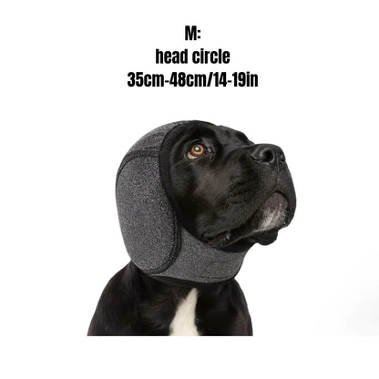 Dog Ear Protection Earmuffs and Bandana Set for Noise Reduction and Hearing Safety - Adjustable, Breathable Soft Material, Perfect for Swimming and Beach Activities