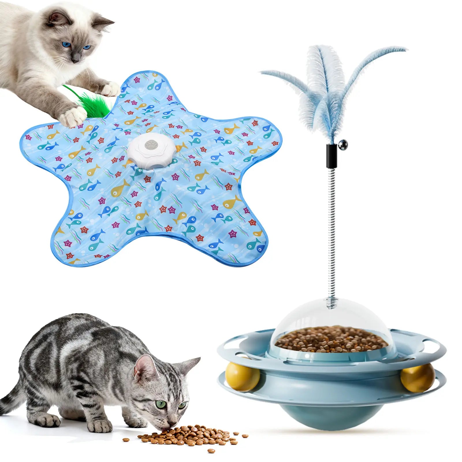 Interactive Rechargeable Feather Hunting Toy for Cats - Automatic Hide and Seek Indoor Exercise and Boredom Relief for All Breeds