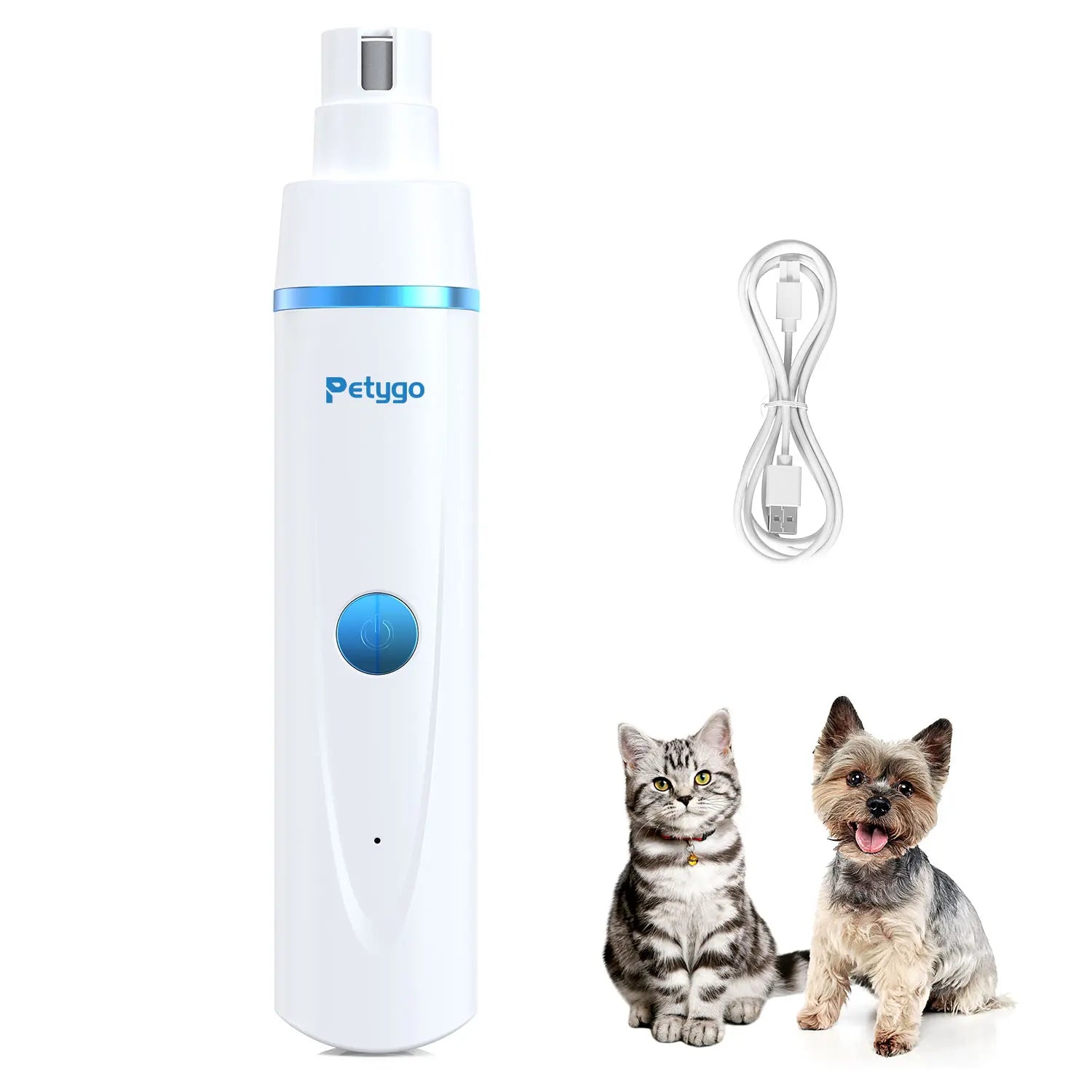Petygo Professional 4-In-1 Dog Grooming Kit with Nail Grinder and Paw Trimmer - Low-Noise, Rechargeable, Cordless Electric Clippers for Dogs, Cats, and Small Pets - Ideal Gift for Holidays and Special Occasions