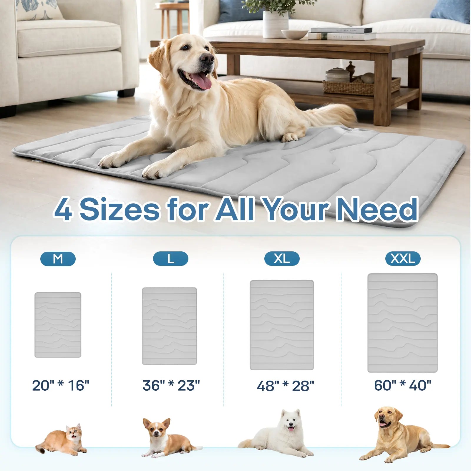 Vagascape Eco-Friendly Cooling Mat for Large Dogs and Cats - Portable, Machine Washable, Durable Pet Cooling Pad for Indoor and Outdoor Use
