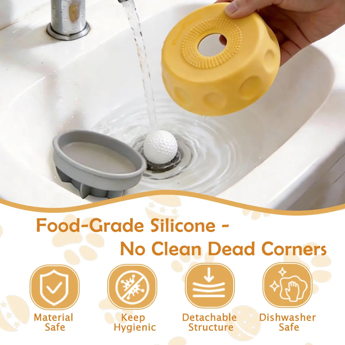 Pawpace Versatile Dog Bowl: Slow Feeder with Lick Ball, Oral Hygiene Features, 8 Suction Cups, and Mess-Free Liquid Treat Enrichment for Pet Lovers