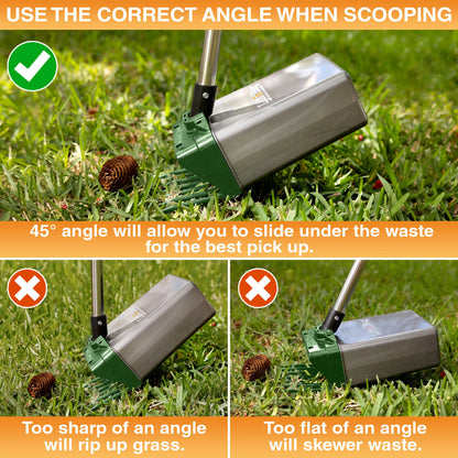 Neater Pets Lift N' Bag Dog Pooper Scooper 2.0 - 22-Inch Pole with Scoop-To-Bag Design, One-Handed Operation, Extra-Large Bags, Made in the USA
