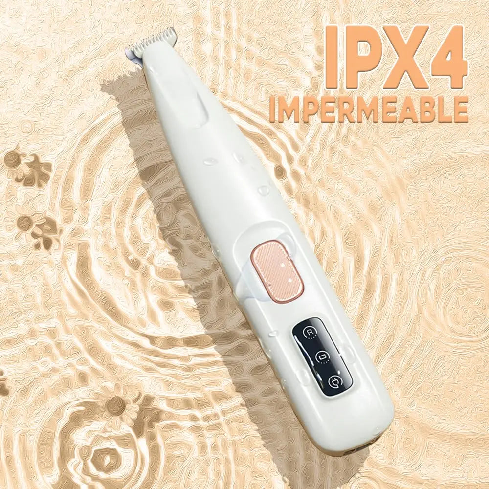 Professional Dog Paw Trimmer with LED Light - Upgraded Electric Grooming Clippers for Dogs and Cats, Waterproof and Low Noise Design with LED Display