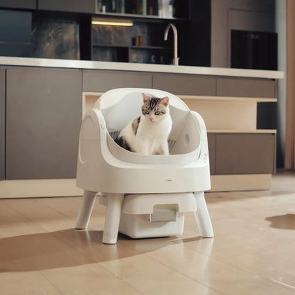 Petpivot Autoscooper 11 Open-Top Self-Cleaning Cat Litter Box with Odor-Free Waste Disposal and Included Trash Bags