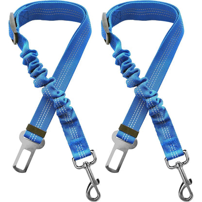 2-Pack Adjustable Pet Seatbelts for Dogs and Cats - Vehicle Headrest Restraint Harness, Safety Leads, USA Stock, Ships Tomorrow