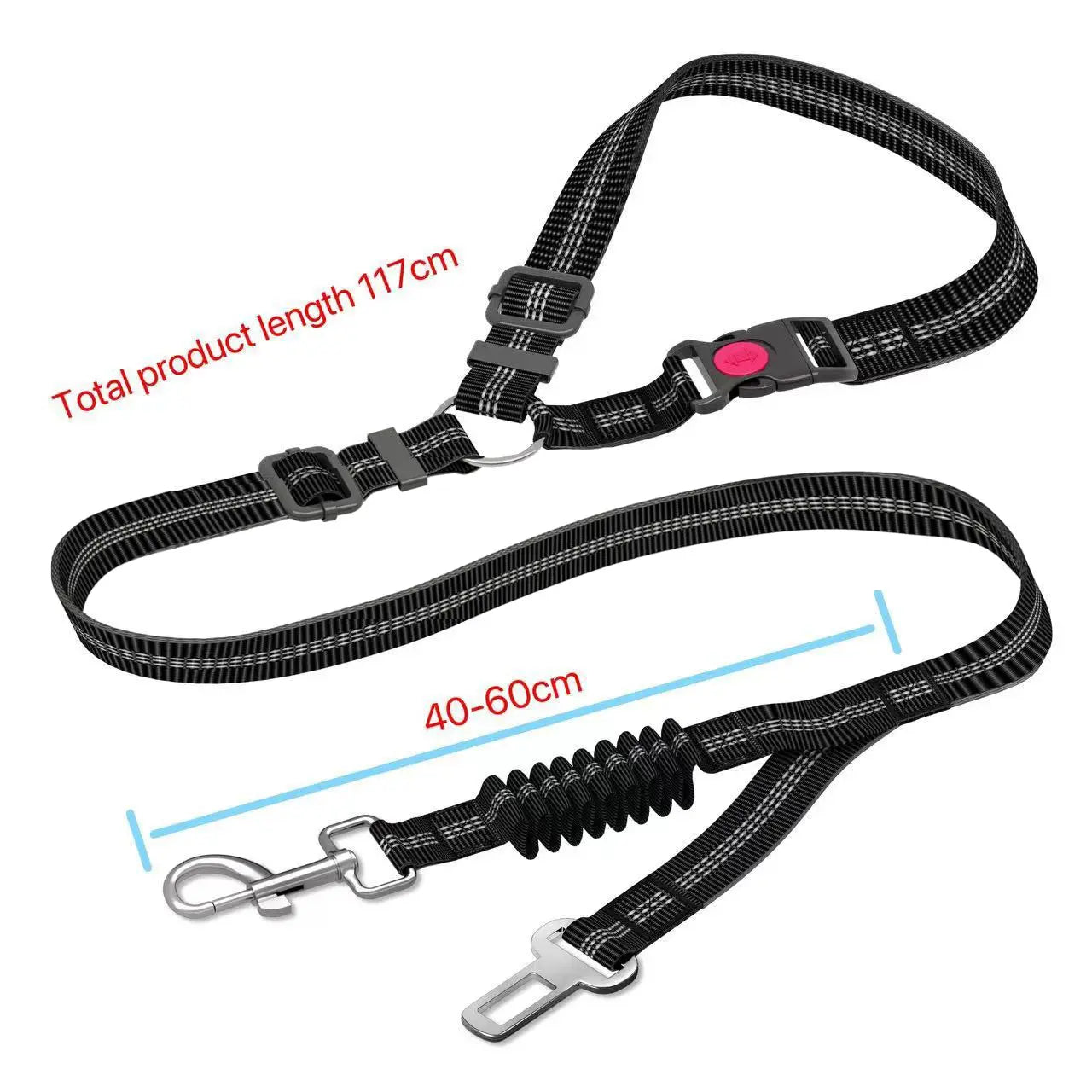 2-Pack Adjustable Pet Seatbelts for Dogs and Cats - Vehicle Headrest Restraint Harness, Safety Leads, USA Stock, Ships Tomorrow