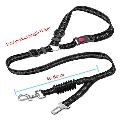 2-Pack Adjustable Pet Seatbelts for Dogs and Cats - Vehicle Headrest Restraint Harness, Safety Leads, USA Stock, Ships Tomorrow