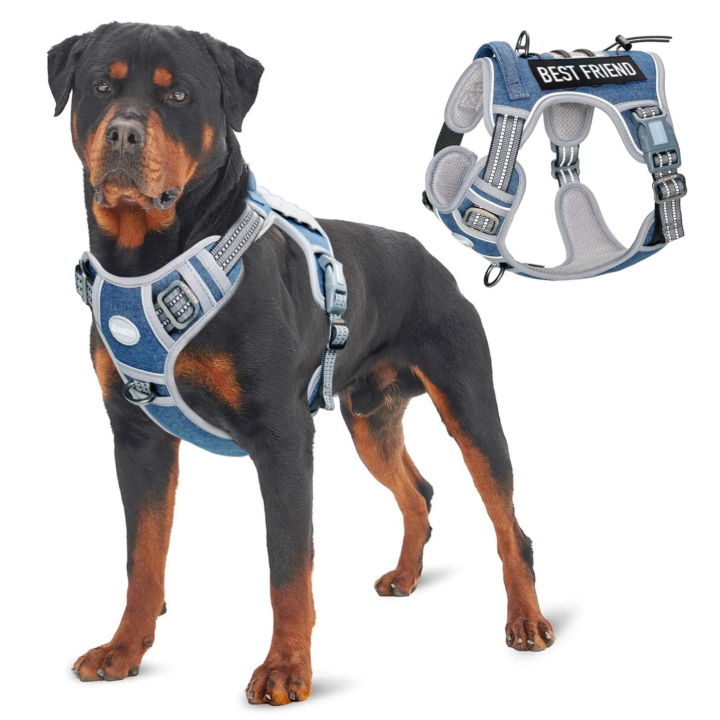 Auroth Tactical Dog Harness - Versatile Walking and Safety Harness for Small to Large Dogs, Durable and Reflective, Adjustable No-Pull Design, Ideal Pet Supplies