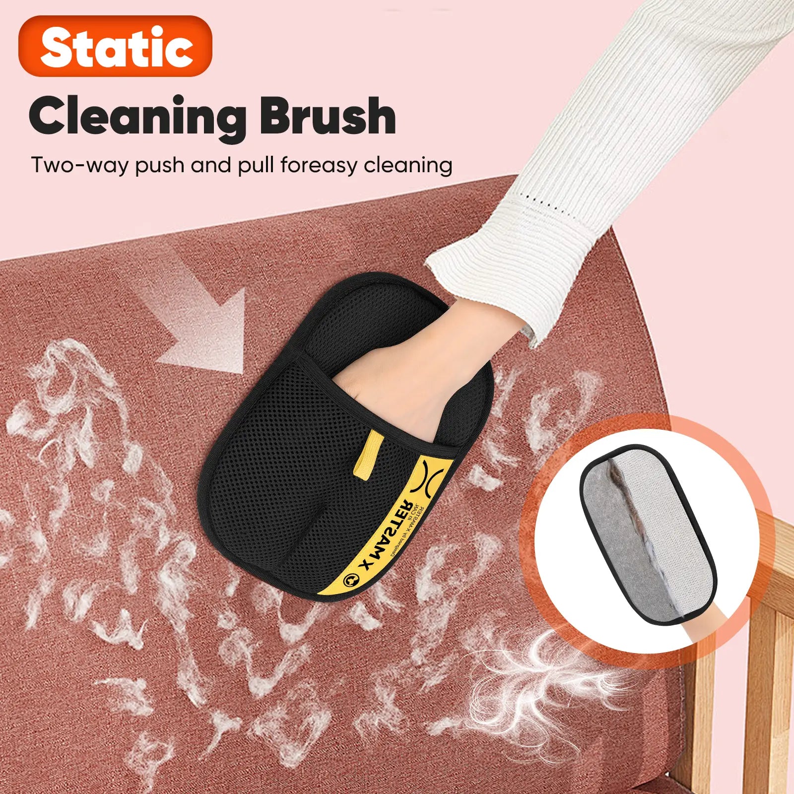 Premium Electrostatic Pet Hair Removal Gloves for Cats and Dogs - Reusable Mitt for Effective Hair Removal on Furniture, Carpets, and Car Seats