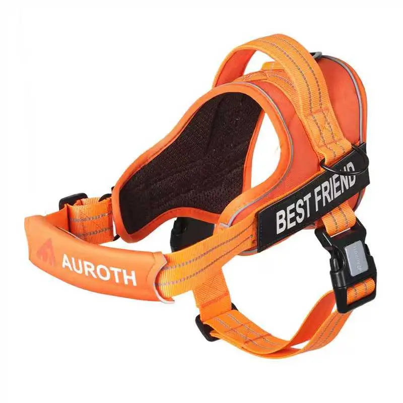Auroth No-Pull Dog Harness with Safety Straps – Soft Padded Service Vest, Reflective and Adjustable, Easy On & Off – Perfect for Walking and Training, Suitable for Small, Medium, and Large Dogs