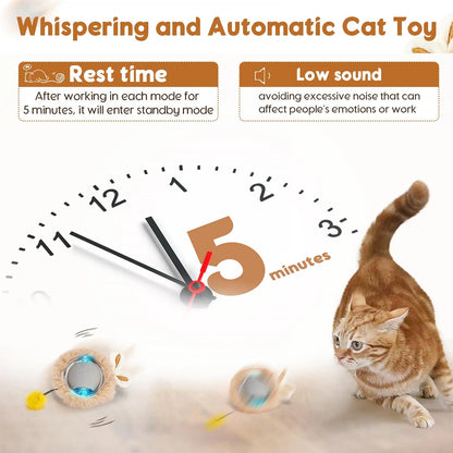 Interactive Cat Toy: Hide and Seek Game Mat with Automated Rolling Ball for Endless Indoor Fun