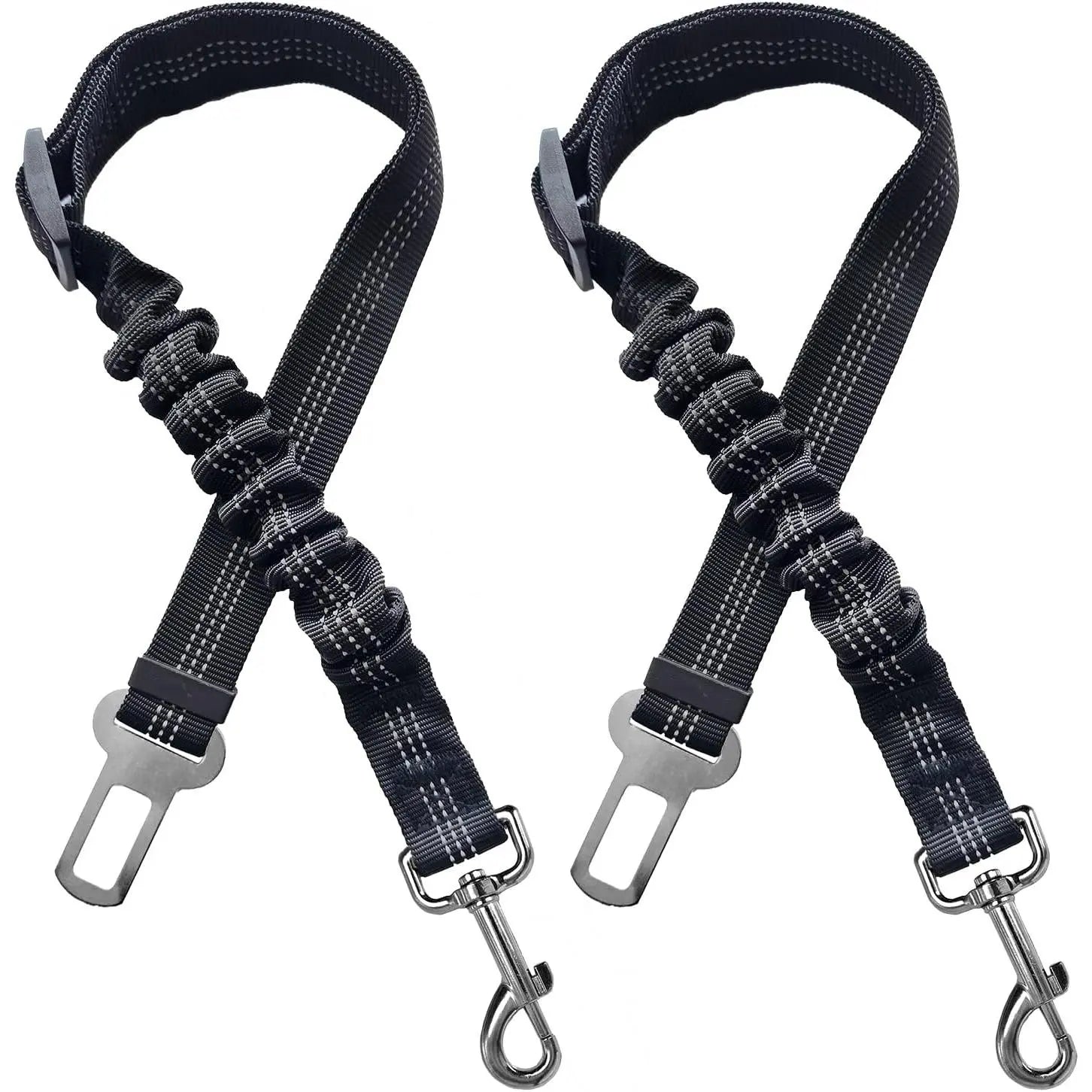 2-Pack Adjustable Pet Seatbelts for Dogs and Cats - Vehicle Headrest Restraint Harness, Safety Leads, USA Stock, Ships Tomorrow