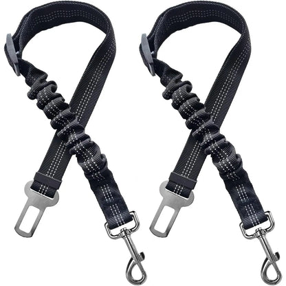 2-Pack Adjustable Pet Seatbelts for Dogs and Cats - Vehicle Headrest Restraint Harness, Safety Leads, USA Stock, Ships Tomorrow