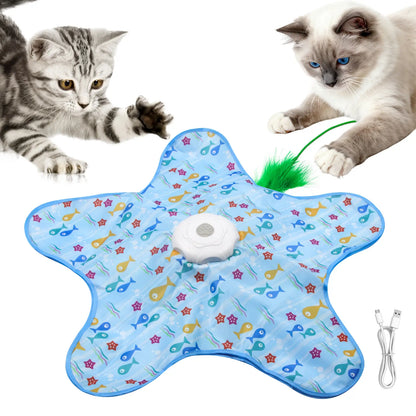 Interactive Rechargeable Feather Hunting Toy for Cats - Automatic Hide and Seek Indoor Exercise and Boredom Relief for All Breeds