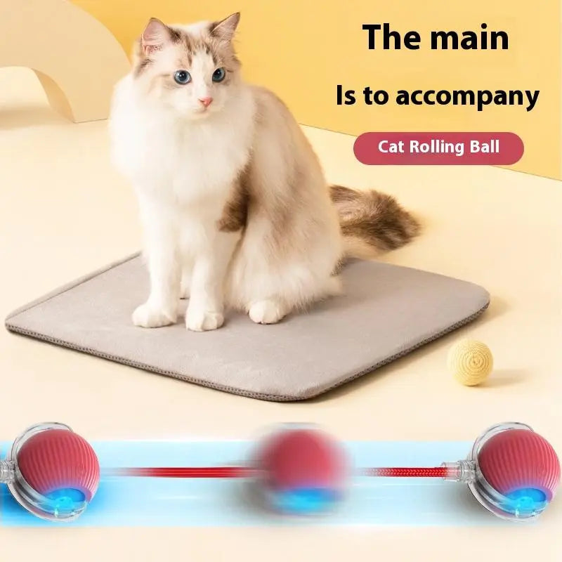 Automated Interactive Cat Toy Ball: Motion-Sensing Electric Ball for Indoor Cats and Dogs, Enhancing Playtime and Physical Activity. Ideal Pet Gift and Accessory.