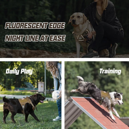 Auroth Tactical Dog Harness - Versatile Walking and Safety Harness for Small to Large Dogs, Durable and Reflective, Adjustable No-Pull Design, Ideal Pet Supplies