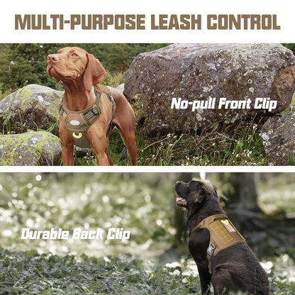 Auroth Tactical Dog Harness - Versatile Walking and Safety Harness for Small to Large Dogs, Durable and Reflective, Adjustable No-Pull Design, Ideal Pet Supplies
