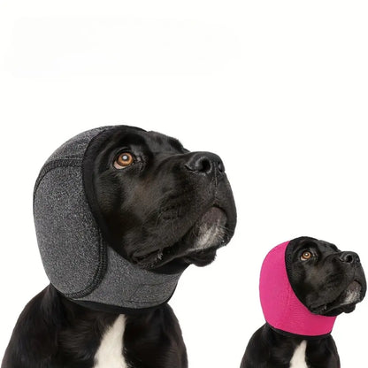 Dog Ear Protection Earmuffs and Bandana Set for Noise Reduction and Hearing Safety - Adjustable, Breathable Soft Material, Perfect for Swimming and Beach Activities