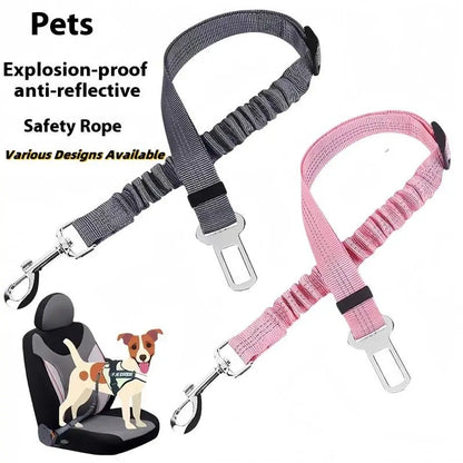 2-Pack Adjustable Pet Seatbelts for Dogs and Cats - Vehicle Headrest Restraint Harness, Safety Leads, USA Stock, Ships Tomorrow