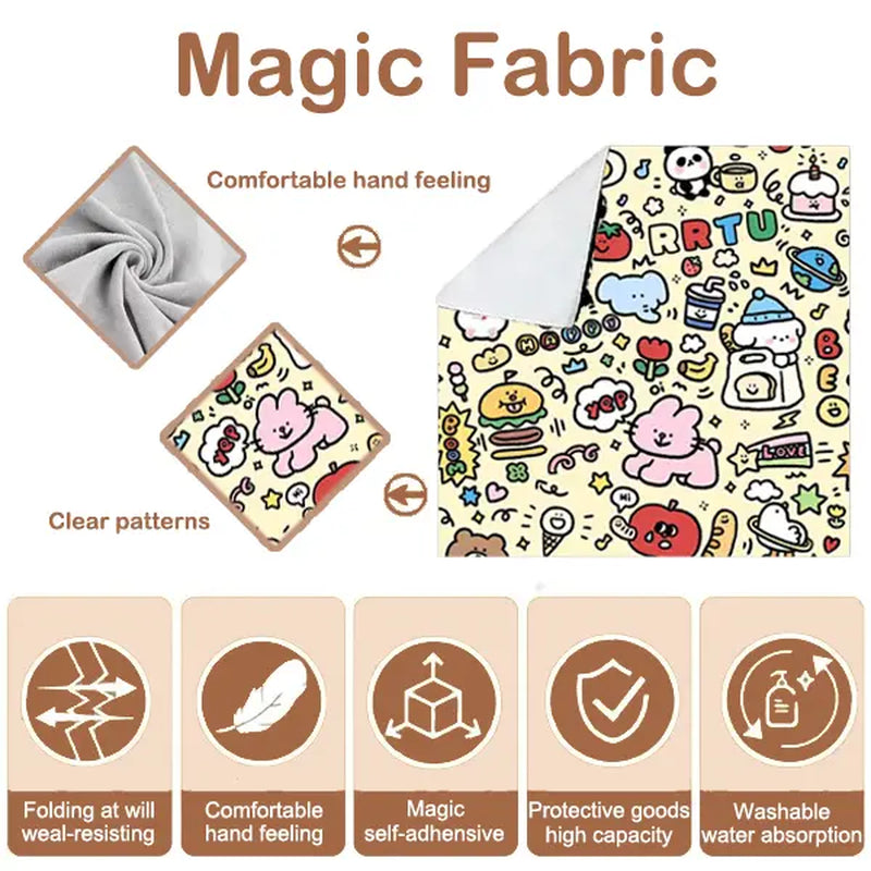 Supetspaw Reusable Cat Grooming Wrap – Washable Self-Adhesive Anti-Scratch Restraint for Stress-Free Nail Clipping, Face Cleaning, Medication, and Multifunctional Care | Ideal for Makeup or Camera Travel Storage