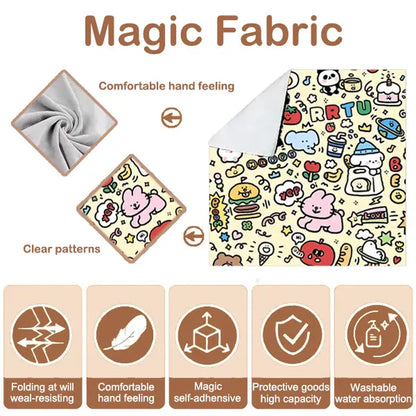 Supetspaw Reusable Cat Grooming Wrap – Washable Self-Adhesive Anti-Scratch Restraint for Stress-Free Nail Clipping, Face Cleaning, Medication, and Multifunctional Care | Ideal for Makeup or Camera Travel Storage