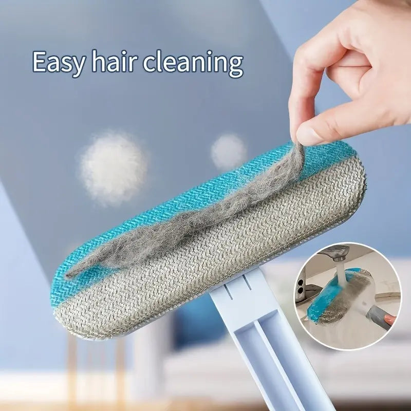 Enhanced Reusable Pet Hair Removal Brush with Extended Handle – Versatile Lint Cleaner for Dog and Cat Fur on Furniture, Bedding, Clothing, and Vehicle Interiors