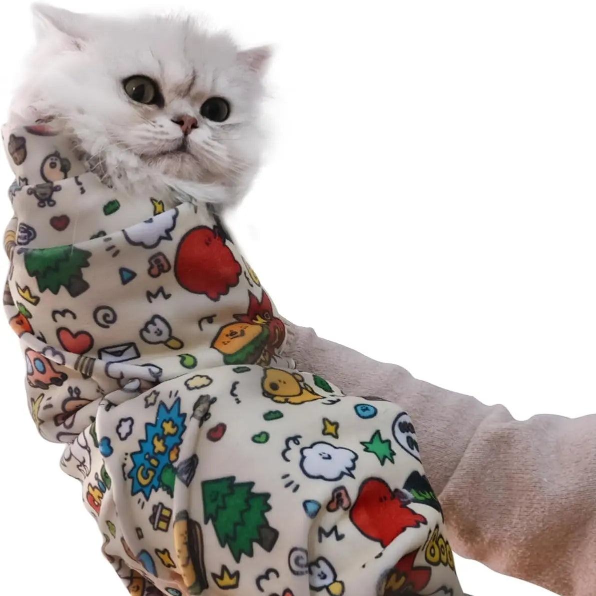 Supetspaw Reusable Cat Grooming Wrap – Washable Self-Adhesive Anti-Scratch Restraint for Stress-Free Nail Clipping, Face Cleaning, Medication, and Multifunctional Care | Ideal for Makeup or Camera Travel Storage