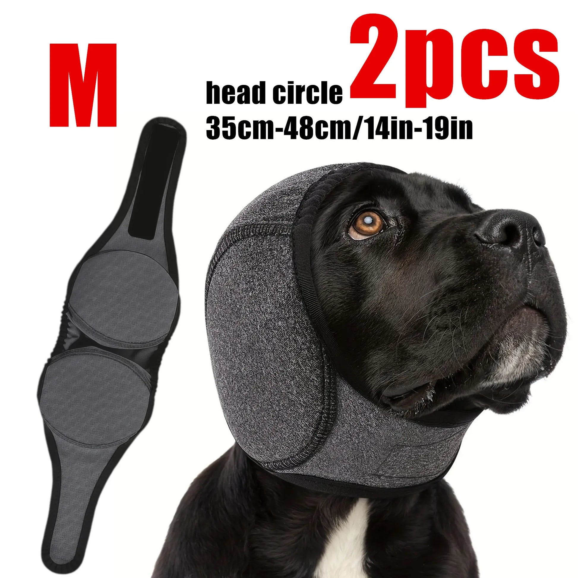 Dog Ear Protection Earmuffs and Bandana Set for Noise Reduction and Hearing Safety - Adjustable, Breathable Soft Material, Perfect for Swimming and Beach Activities