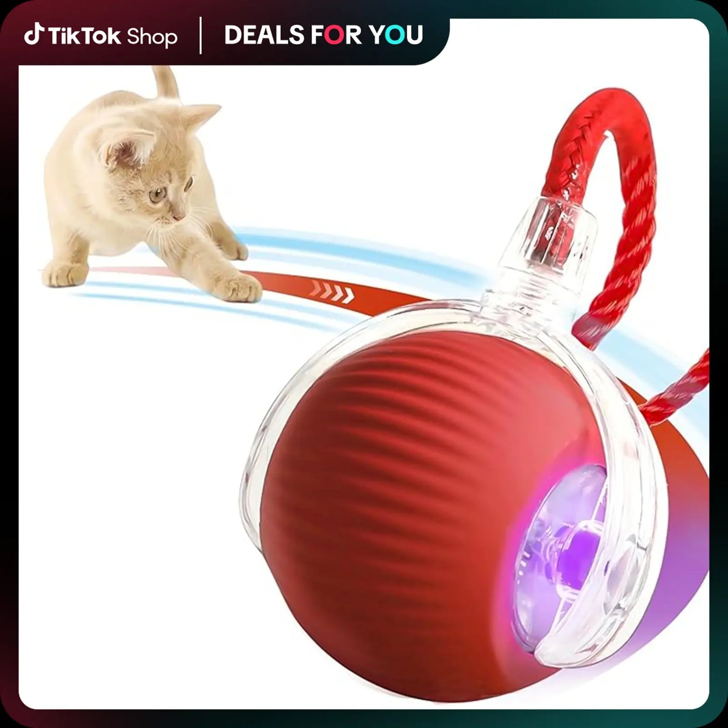 Automated Interactive Cat Toy Ball: Motion-Sensing Electric Ball for Indoor Cats and Dogs, Enhancing Playtime and Physical Activity. Ideal Pet Gift and Accessory.