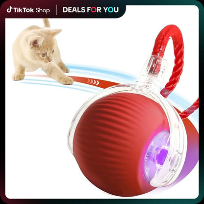 Automated Interactive Cat Toy Ball: Motion-Sensing Electric Ball for Indoor Cats and Dogs, Enhancing Playtime and Physical Activity. Ideal Pet Gift and Accessory.