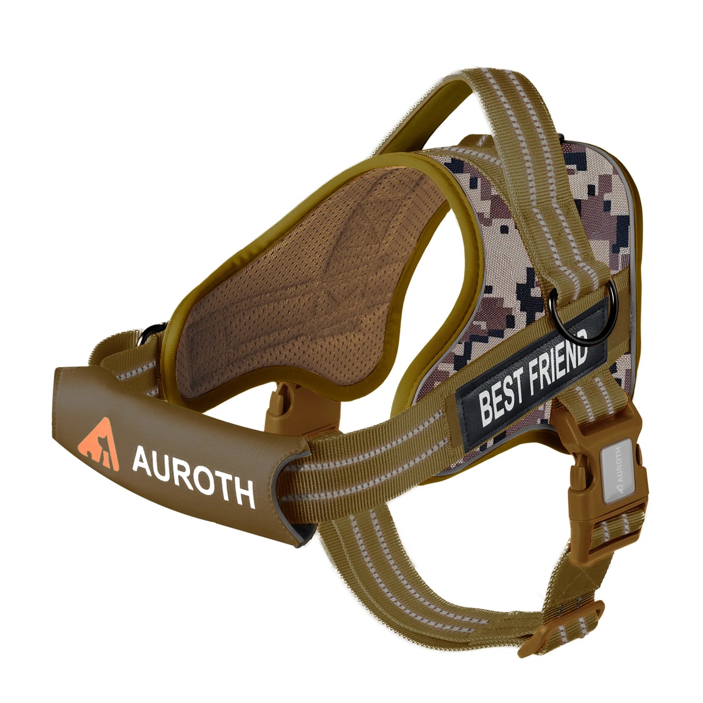 Auroth No-Pull Dog Harness with Safety Straps – Soft Padded Service Vest, Reflective and Adjustable, Easy On & Off – Perfect for Walking and Training, Suitable for Small, Medium, and Large Dogs