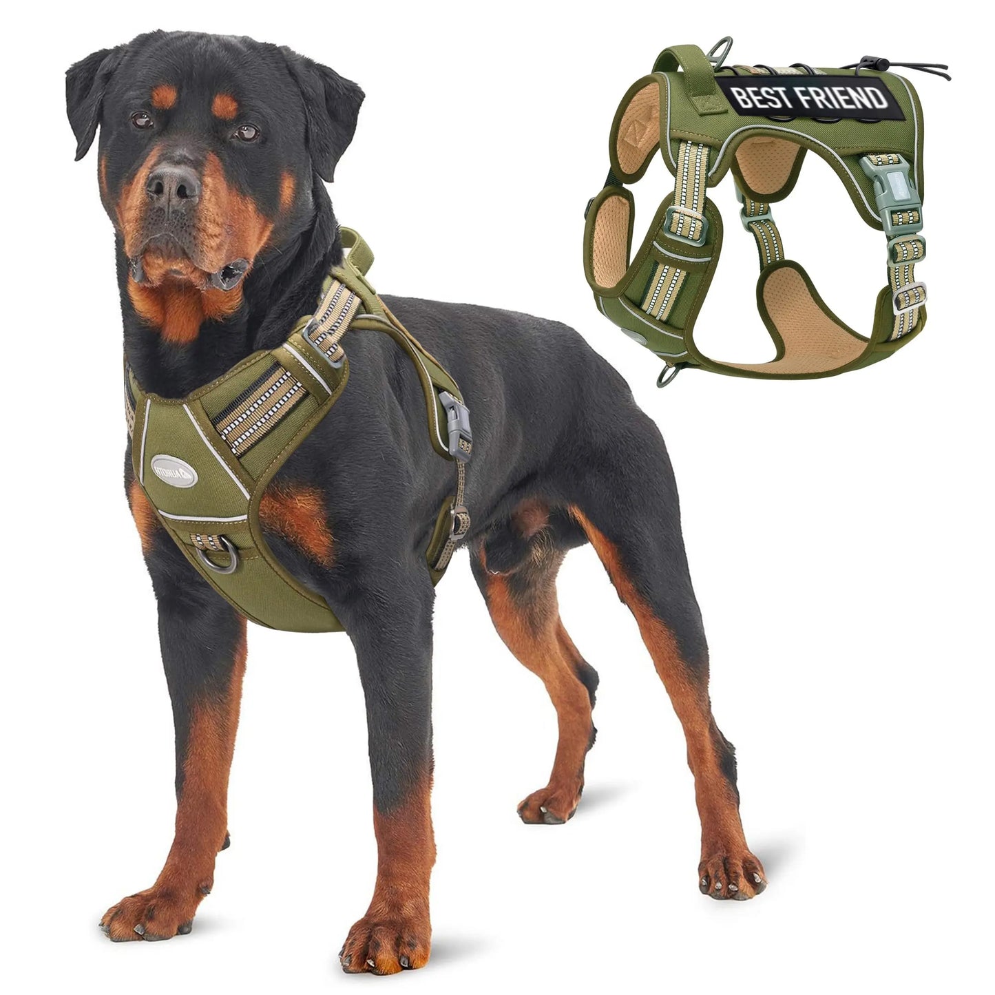Auroth Tactical Dog Harness - Versatile Walking and Safety Harness for Small to Large Dogs, Durable and Reflective, Adjustable No-Pull Design, Ideal Pet Supplies