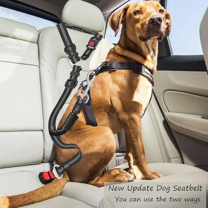 2-Pack Adjustable Pet Seatbelts for Dogs and Cats - Vehicle Headrest Restraint Harness, Safety Leads, USA Stock, Ships Tomorrow