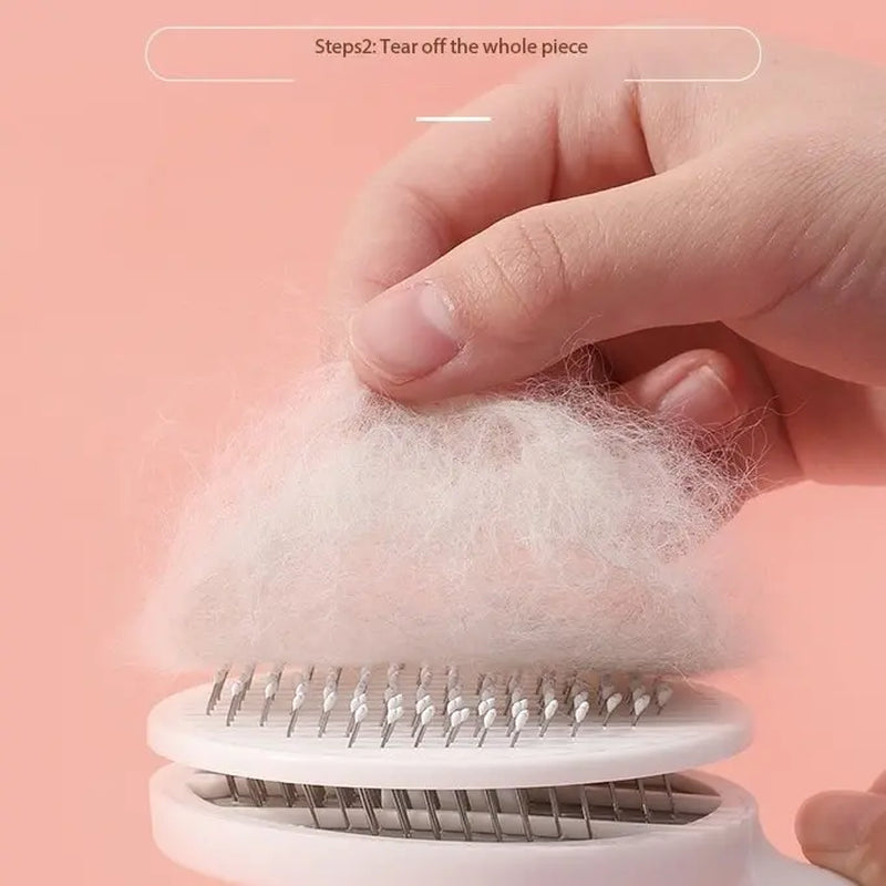 2025 Premium Pet Grooming Brush - Self-Cleaning, De-Shedding, and Hair Removal Tool for Pet Care