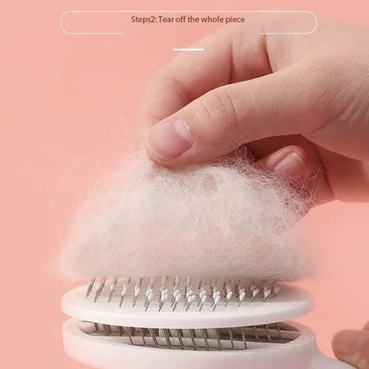 2025 Premium Pet Grooming Brush - Self-Cleaning, De-Shedding, and Hair Removal Tool for Pet Care