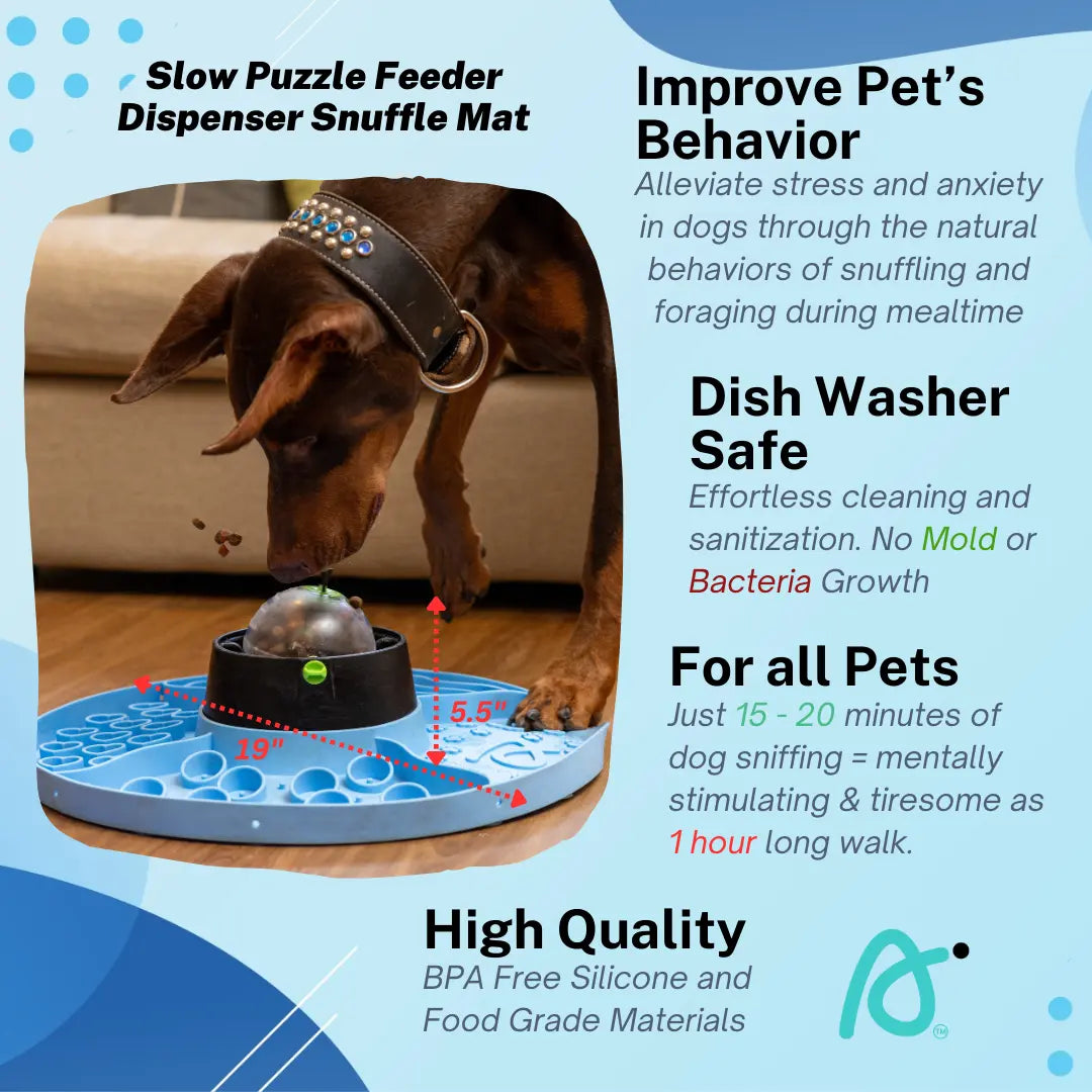 Multifunctional 8-in-1 Interactive Slow Feeder Snuffle Mat for Dogs and Cats