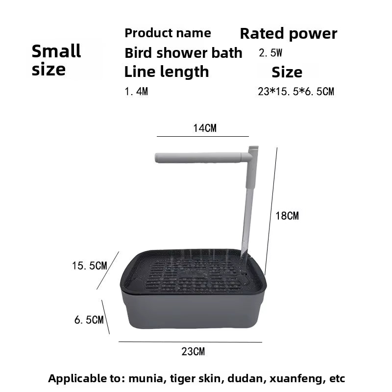 Automatic Bird Bath Basin for Daily Health and Hygiene of Parrots