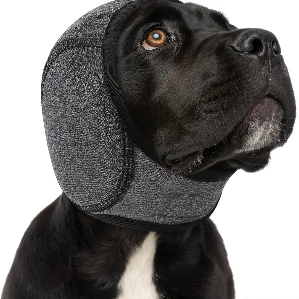 Dog Ear Protection Earmuffs and Bandana Set for Noise Reduction and Hearing Safety - Adjustable, Breathable Soft Material, Perfect for Swimming and Beach Activities