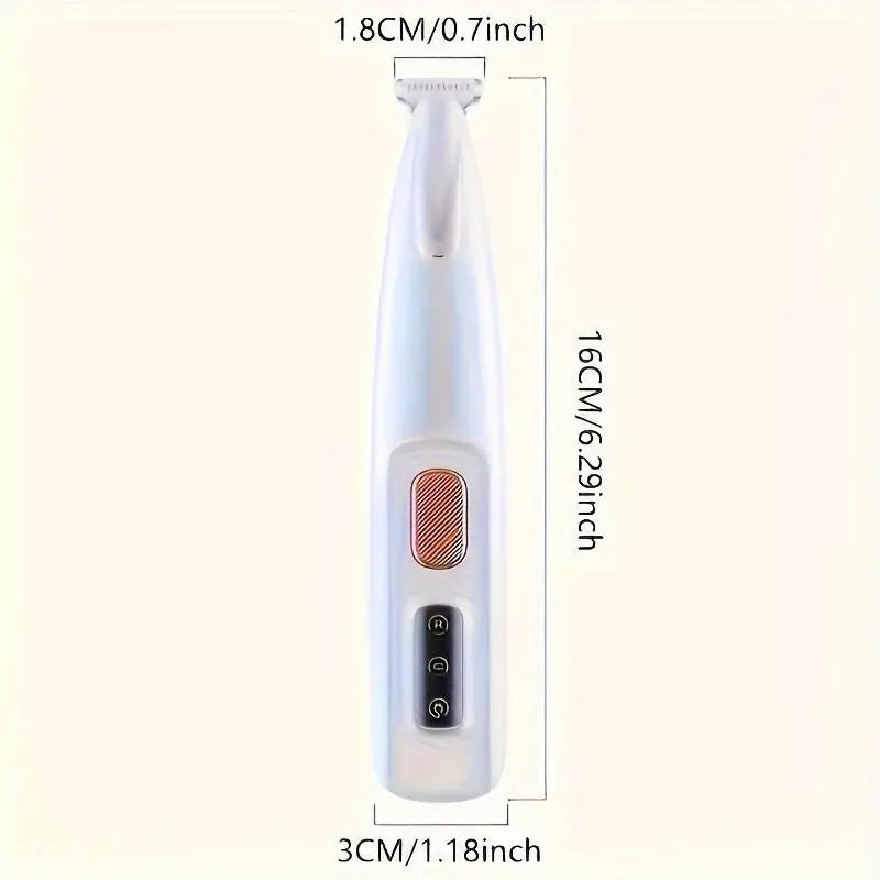 Rechargeable Pet Grooming Trimmer Kit with LED Light - Cordless, Low Noise Clippers for Dogs and Cats, Waterproof Pet Shaver