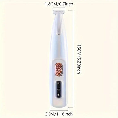 Rechargeable Pet Grooming Trimmer Kit with LED Light - Cordless, Low Noise Clippers for Dogs and Cats, Waterproof Pet Shaver