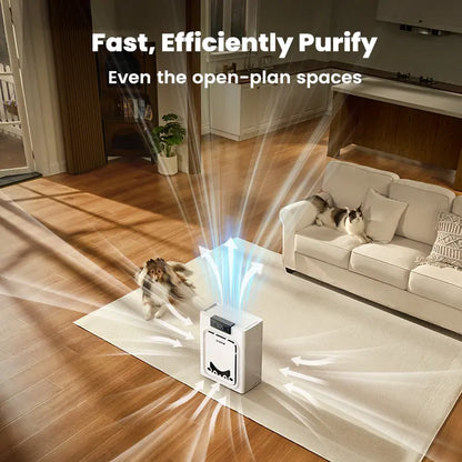 Oneisall Air Purifier for Homes with Pets, 3-in-1 Washable HEPA Filter, Dual-Sided Design with 200g Activated Carbon, Pet-Friendly Features for Allergen Relief and Odor Elimination
