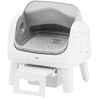 Petpivot Autoscooper 12 Lite Open Top Self-Cleaning Cat Litter Box with Automatic Operation, Dual Safety Sensors, Anti-Pinch Protection, and Senior Cat Accessibility Step